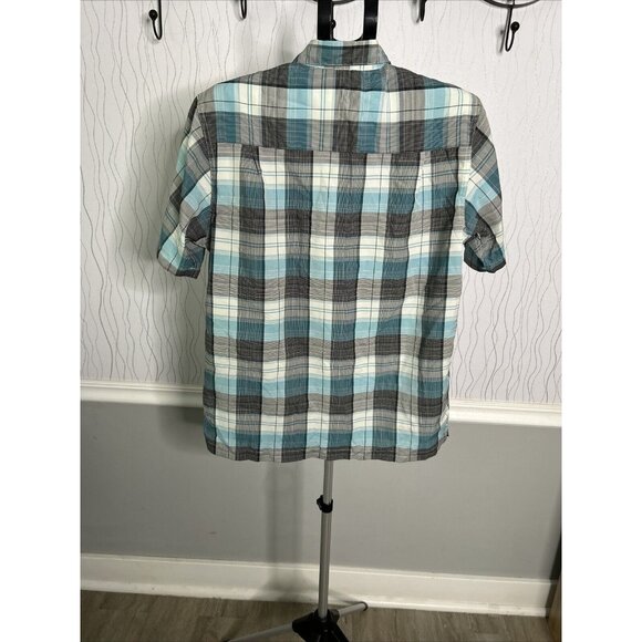 George Casual Checkered Plaid Shirt Size‎ 34/36 - Picture 2 of 13